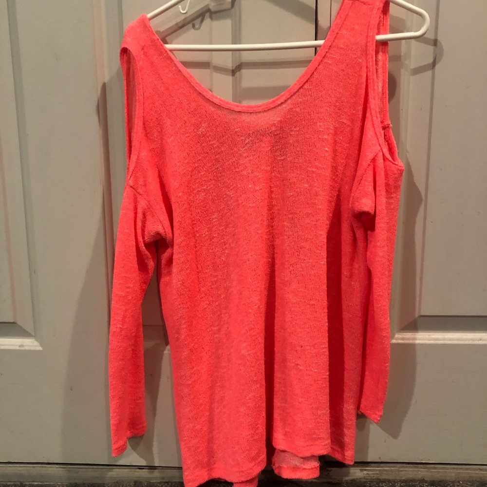 Buckle Cold Shoulder Sweater